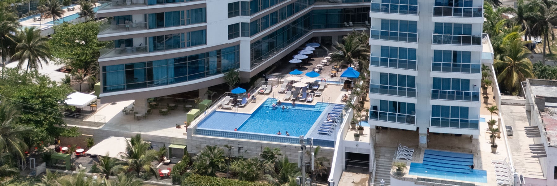 Aerial View of Radisson Cartagena Ocean Pavillion - Cartagena Colombia